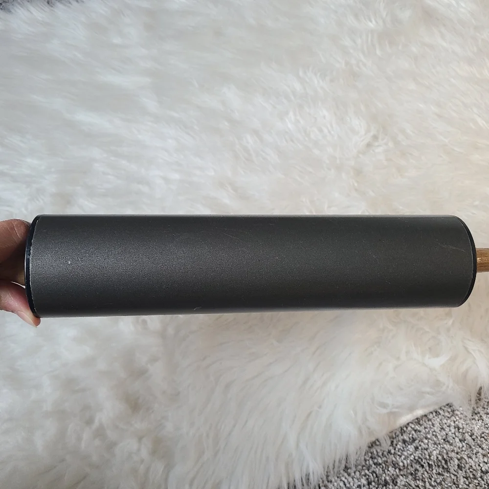 Gray Rolling Pin with Wooden Handles